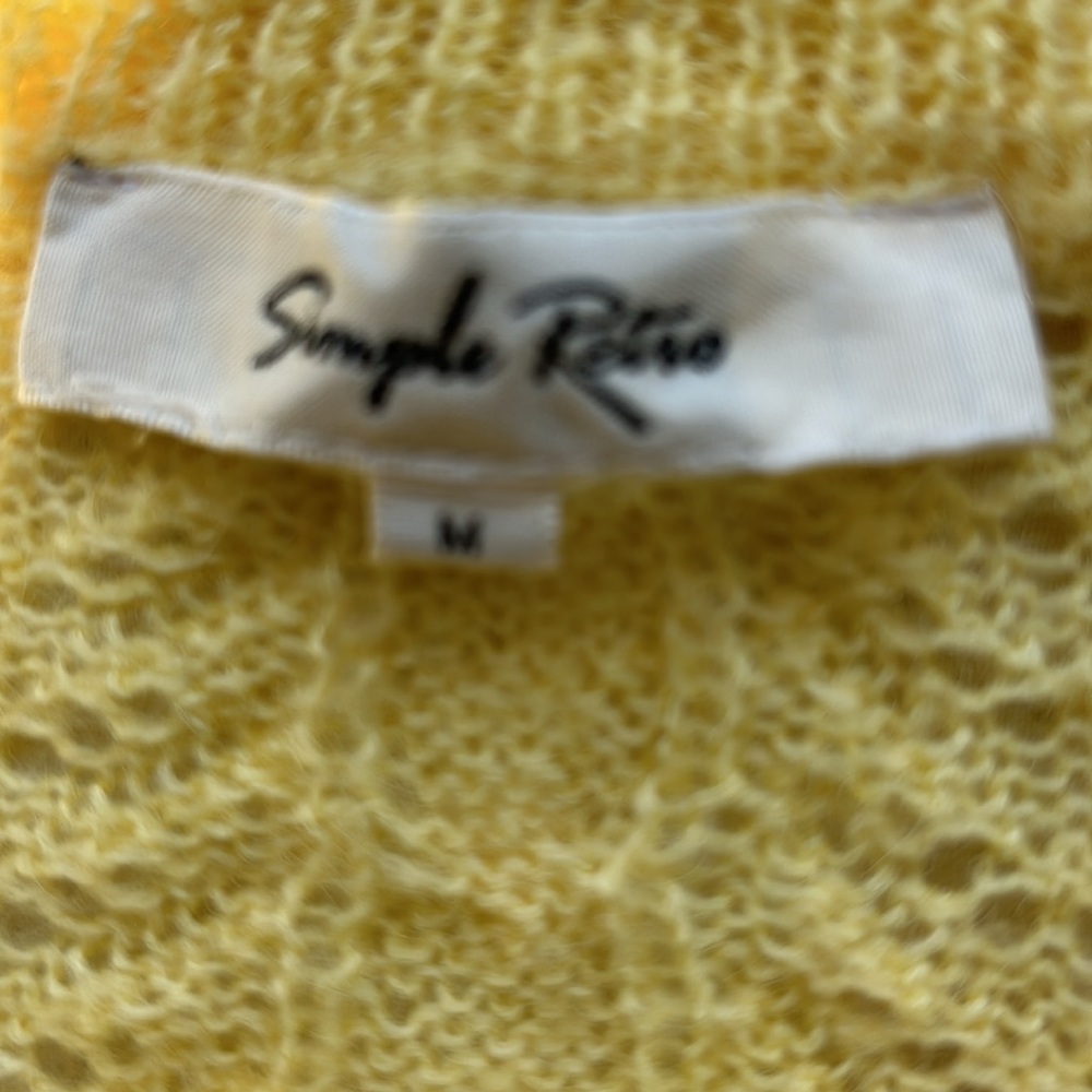 Yellow Women's Cardigan Sweater - Picture 5 of 7